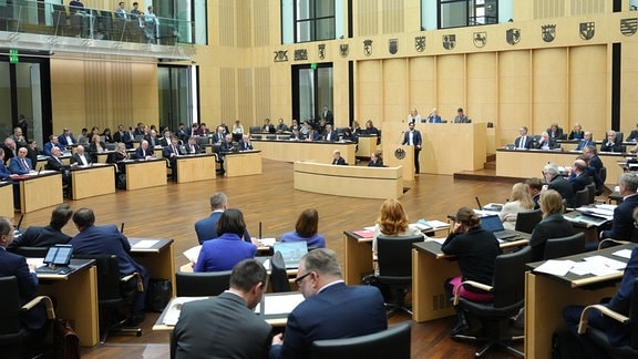 Blick in den Sitzungssaal des Bundesrates
